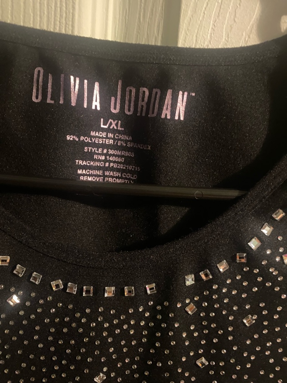Black Girls' Rhinestone Tank Top - Picture 2 of 4